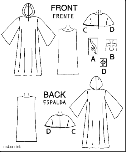 Monk Robe Pattern Sewing New